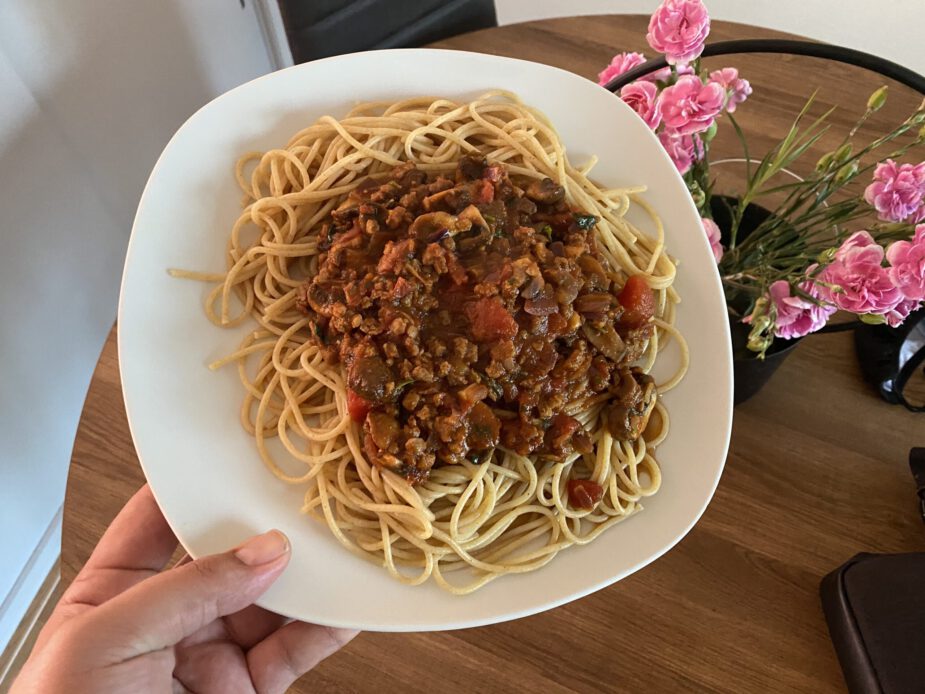 24 wat ik eet op een dag spagetti